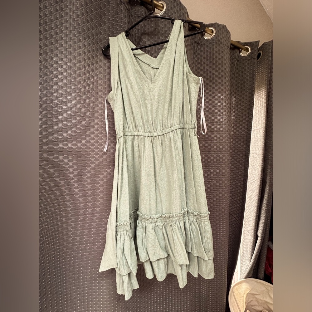 Teal color dress